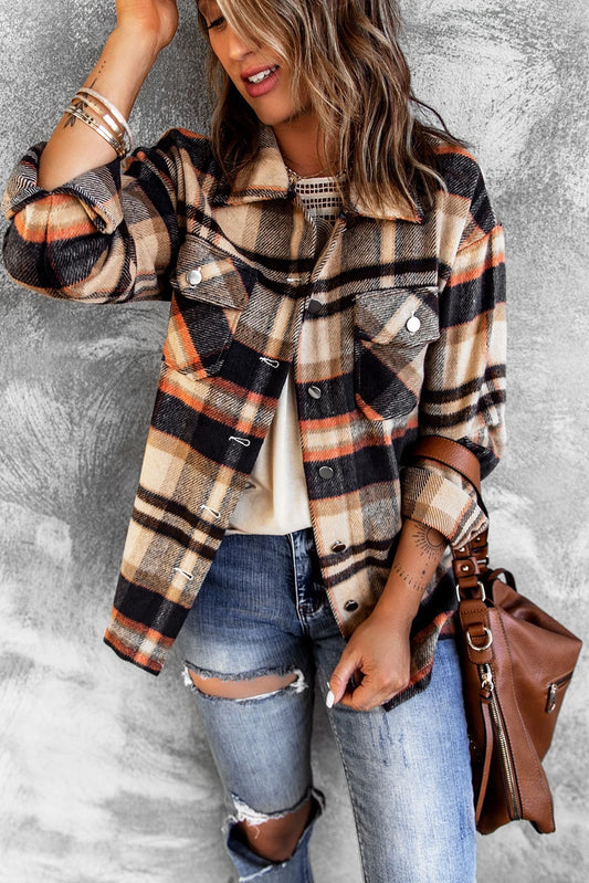 Plaid Button Up Long Sleeve Flannel