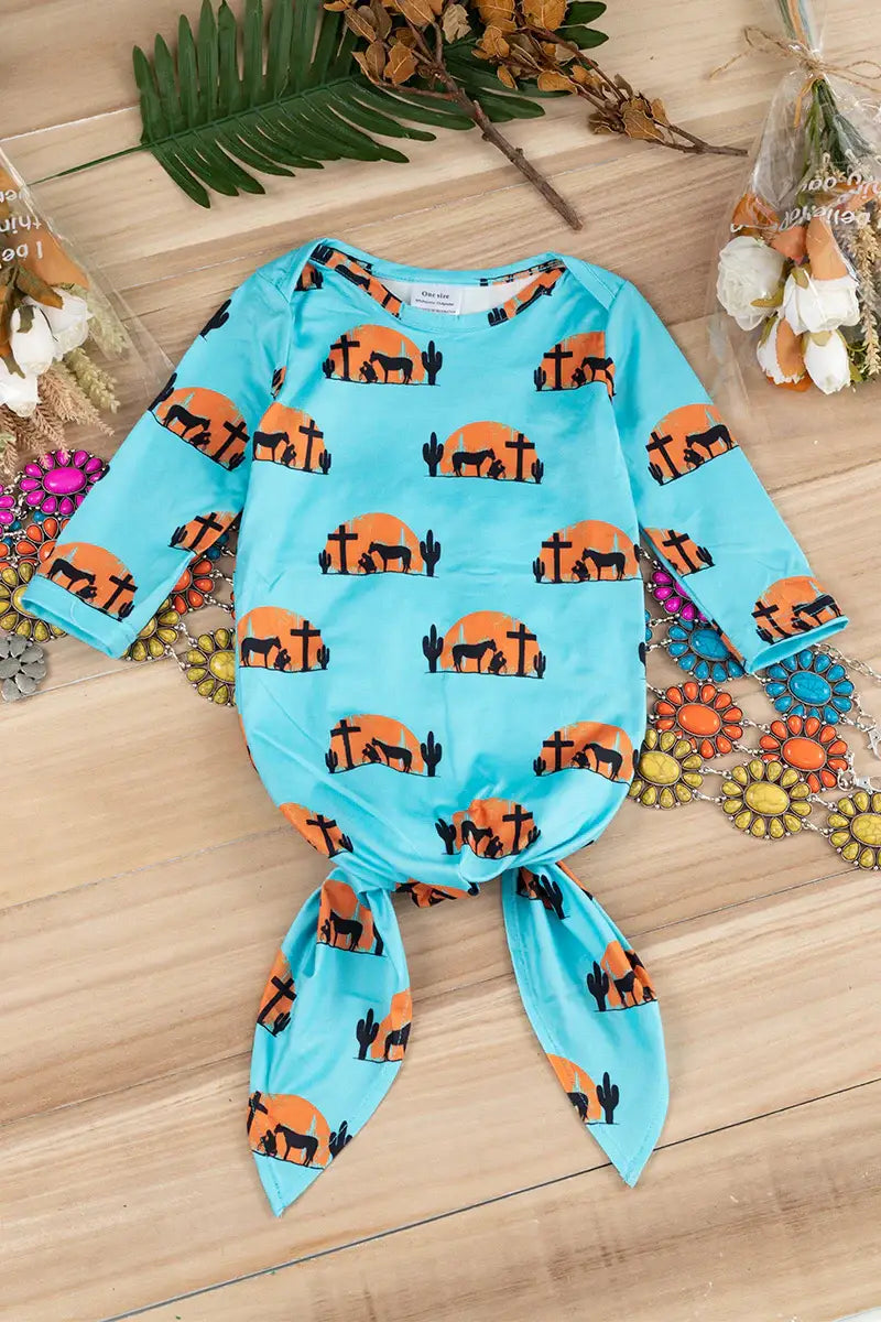 CRUZ PRINTED BABY GOWN. PJB65153012