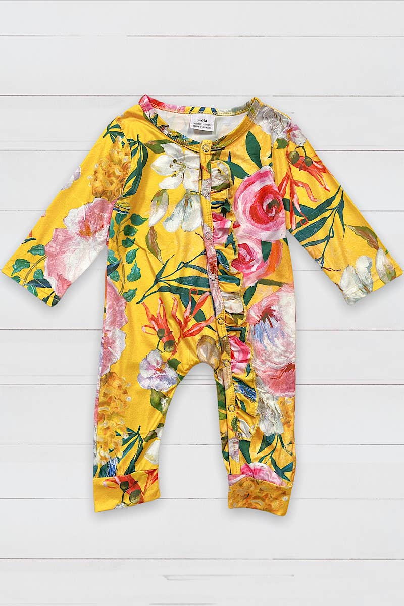 🔶 FLORAL PRINTED BABY ROMPER. CXPF-219-613063